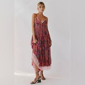 NWOT FREE PEOPLE Primmy Printed Midi Dress Size XS or Small